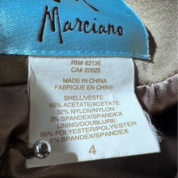 Marciano Fitted Champagne Gold Blazer Size 4 - Picture 8 of 10